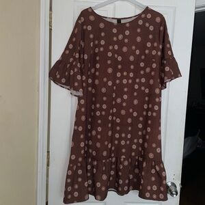 Brown Polka Dot Dress